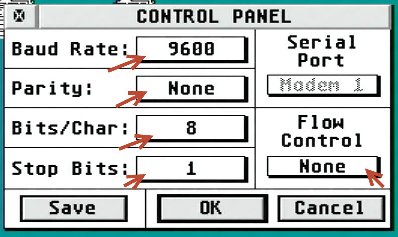 TOS - Modem Parameter